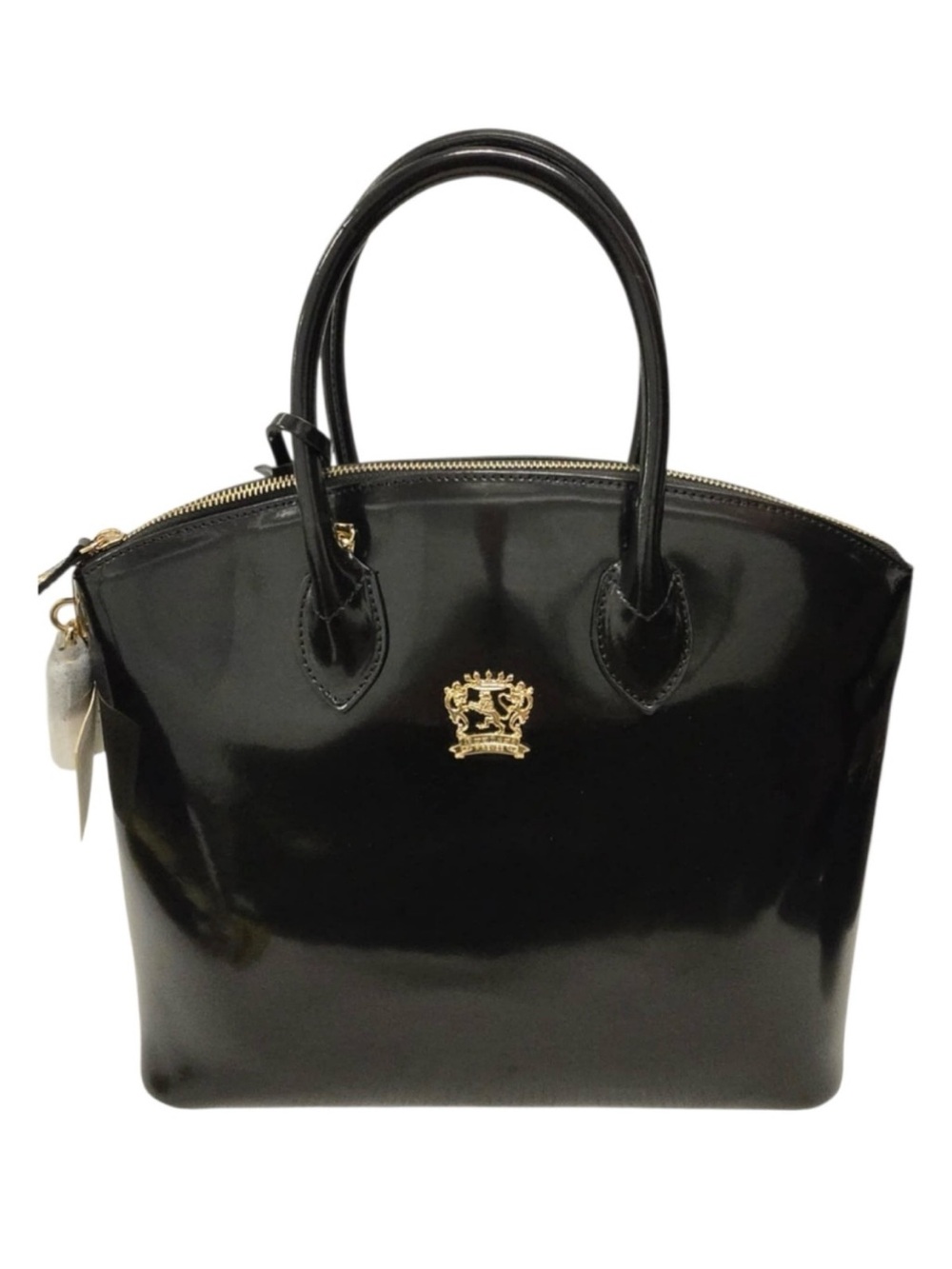 PRATESI Versilia Radica ITALIAN DESIGNER BLACK LEATHER TOTE SHOULDER BAG